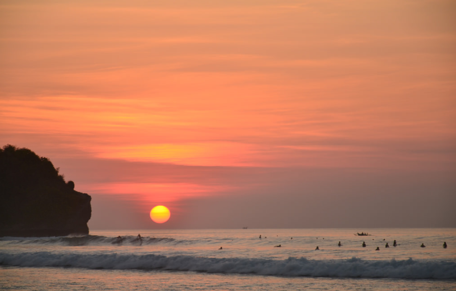 balangan beach sunset