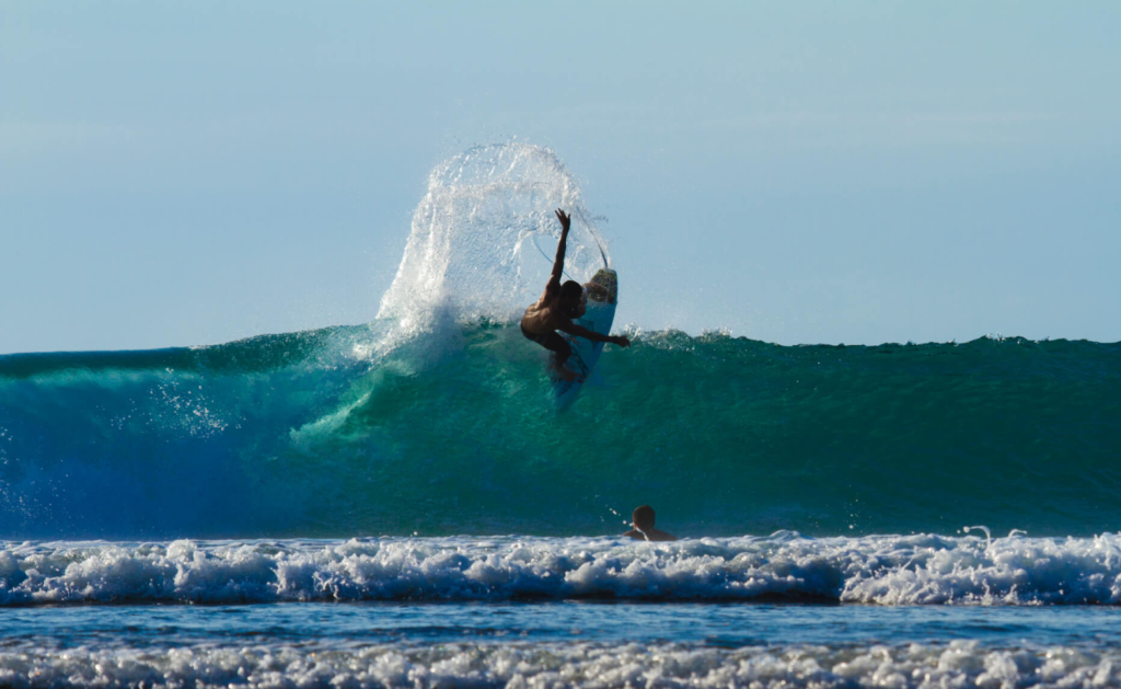 surfing in uluwatu