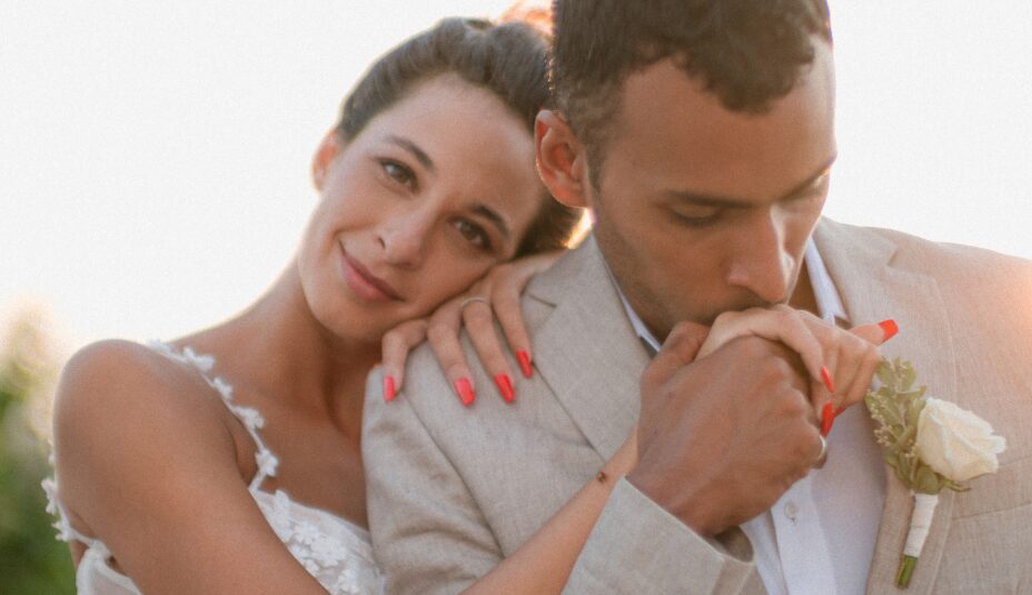 a bride and a groom