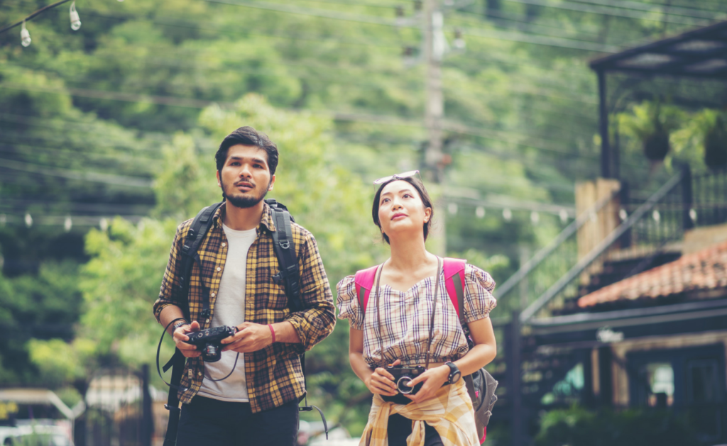 tourist visiting bali