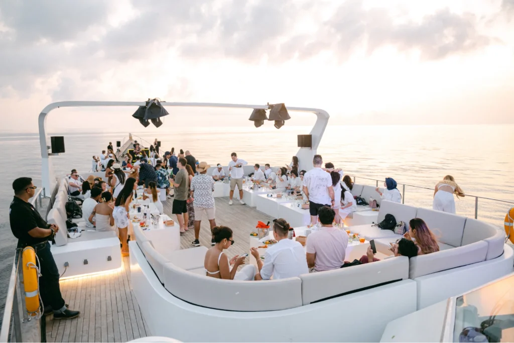 Sunset boat party in shivanna cruise yacht