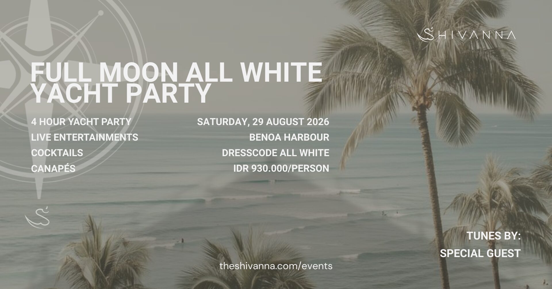 Prepare to be enchanted as the sun fades and the celestial glow takes over. Join us aboard The Shivanna for a transformative Full Moon celebration, where the energy of the lunar cycle meets the luxury of the open sea.